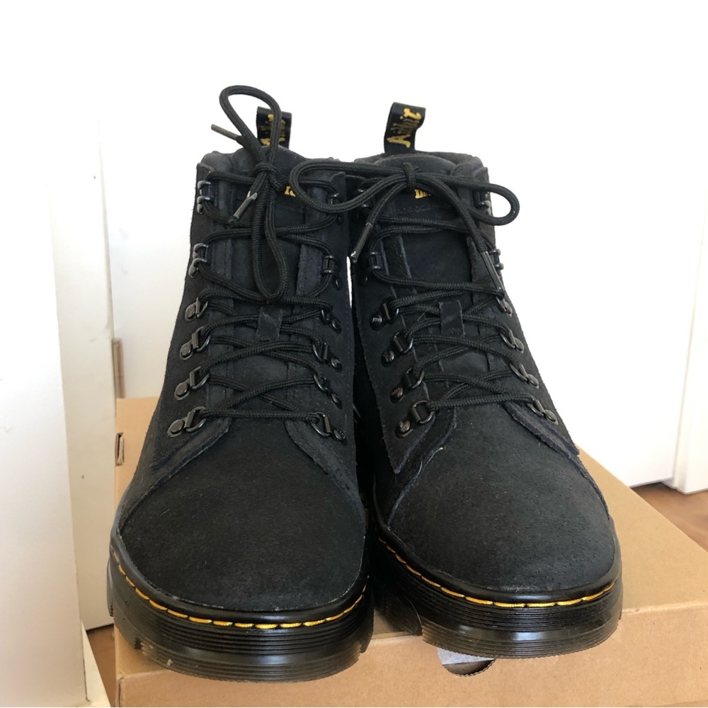 Dr. Martens | Combs Suede combat Boots - Black ; Womens 9 | 41 (worn 3 times) - Picture 2 of 8